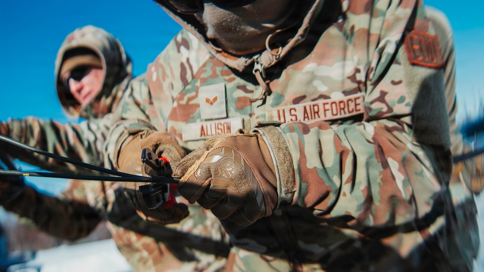 US Navy, Air Force EOD technicians conduct airfield clearance drill