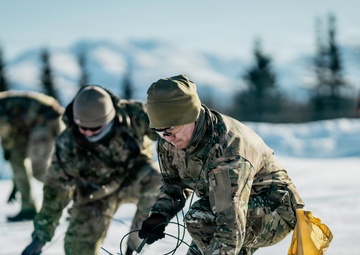 US Navy, Air Force EOD technicians conduct airfield clearance drill