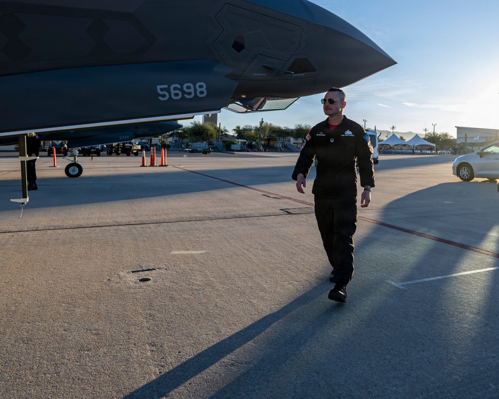 F-35A Demo Team Flying Multi-Ship Formations at HFTC