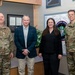 S4S and Space Delta 15/NSDC leadership stand with Jonathon Epstein, Senate Armed Services Committee professional staff member, second from left, and Kristina Belcourt, Senate Armed Services Committee professional staff member.