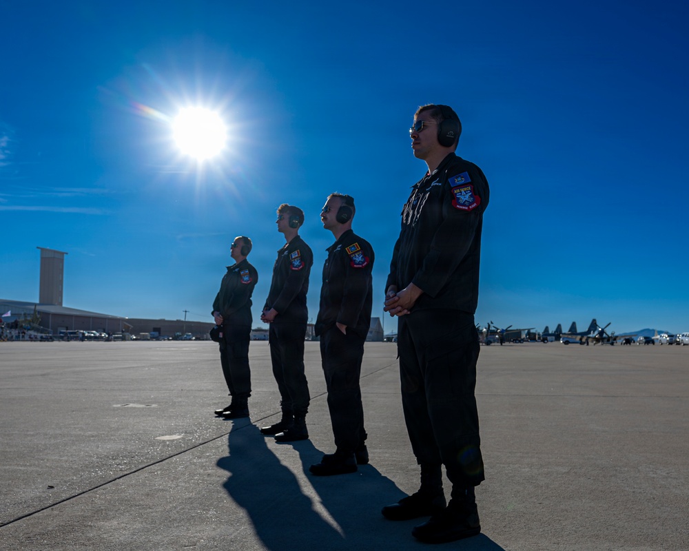 F-35A Demo Team Flying Multi-Ship Formations at HFTC