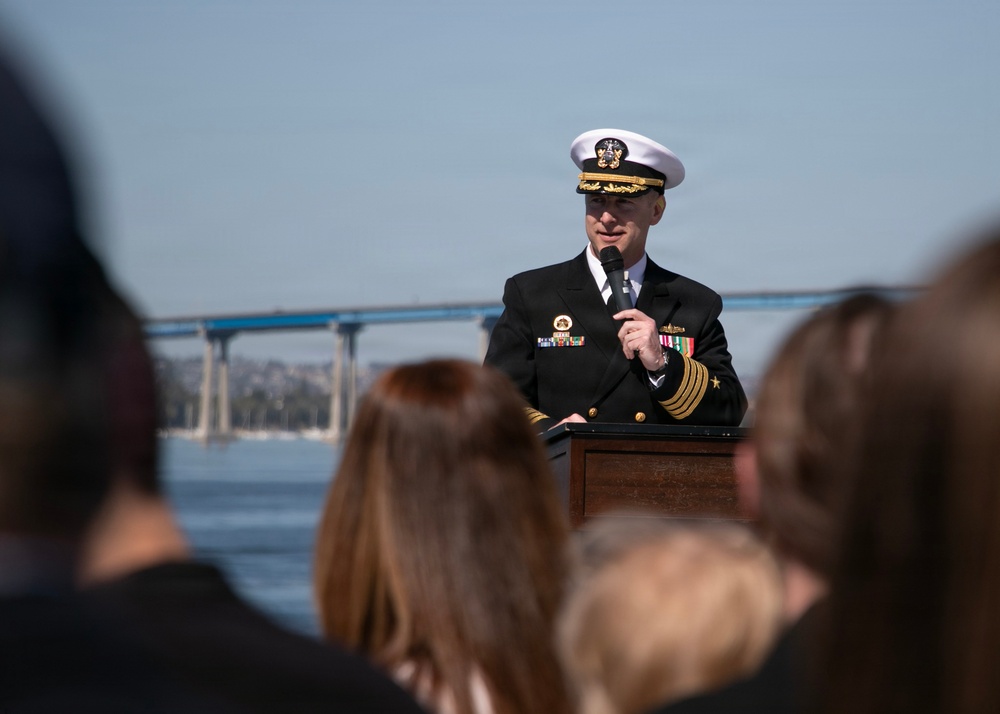 USS Augusta Holds Change of Command Ceremony