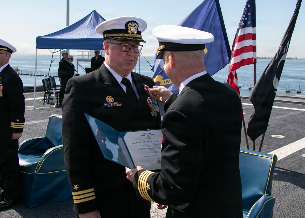 USS Augusta Holds Change of Command Ceremony