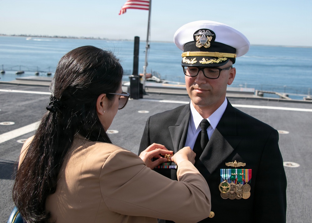 USS Augusta Holds Change of Command Ceremony