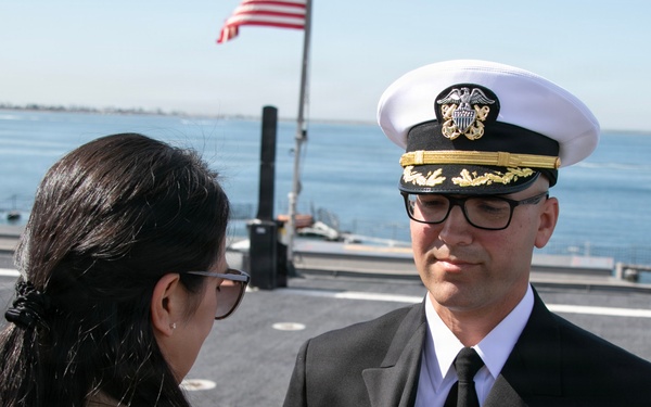 USS Augusta Holds Change of Command Ceremony