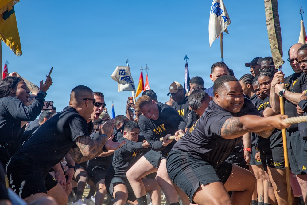 Grip and grit: 1st Armored Division Soldiers clash during tug of war