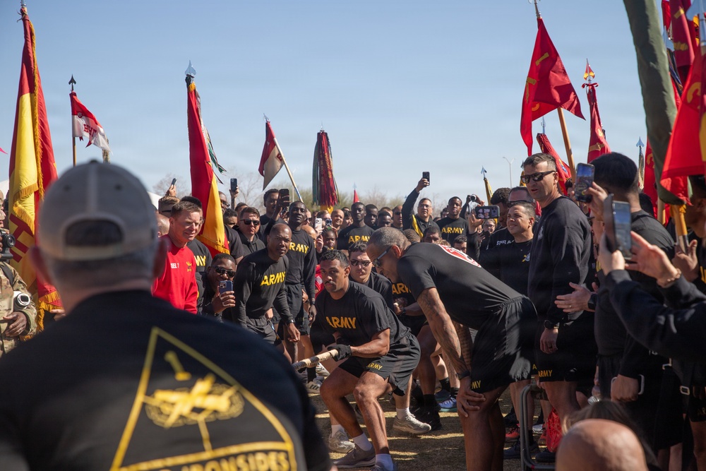 Grip and grit: 1st Armored Division Soldiers clash during tug of war