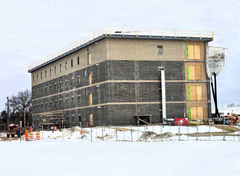 February 2026 construction operations for fiscal year 2024-funded $55.75 million Collective Training Officers Quarters Project at Fort McCoy