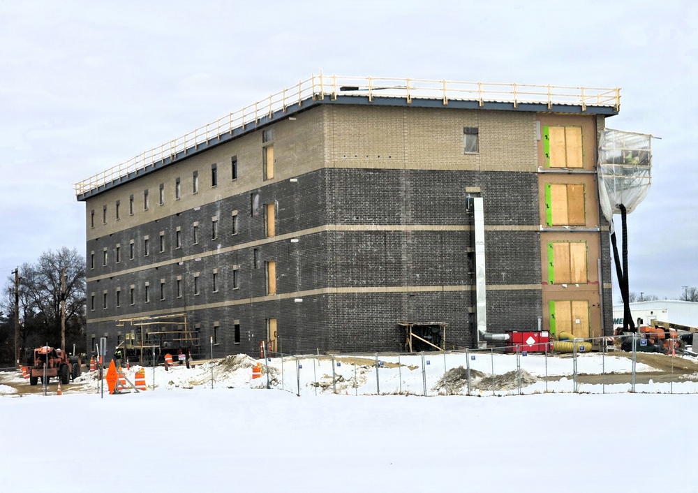 February 2026 construction operations for fiscal year 2024-funded $55.75 million Collective Training Officers Quarters Project at Fort McCoy