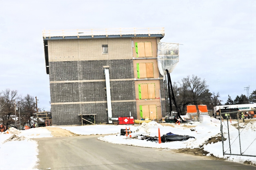 February 2026 construction operations for fiscal year 2024-funded $55.75 million Collective Training Officers Quarters Project at Fort McCoy