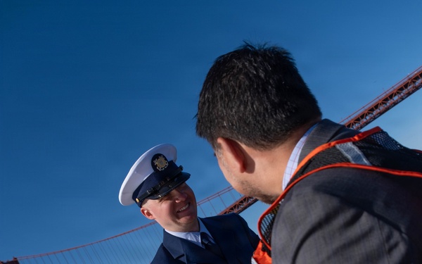 Coast Guardsman receives U.S. citizenship aboard Station Golden Gate motor lifeboat