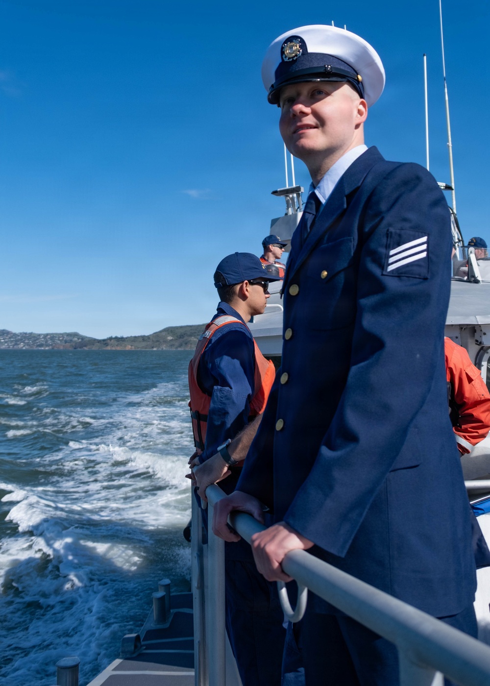 Coast Guardsman receives U.S. citizenship aboard Station Golden Gate motor lifeboat