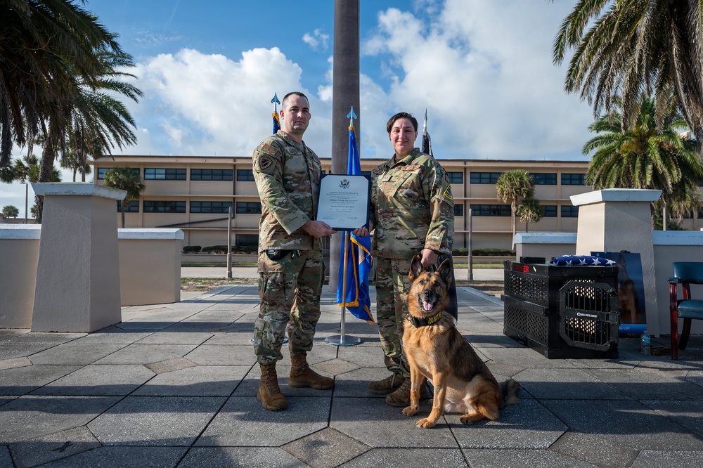 Military Working Dog Ory Hangs Up the Leash After a Legacy of Loyalty