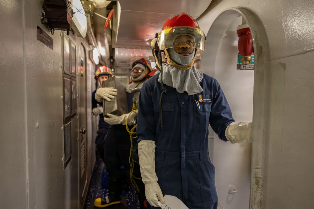 Damage Control Training Team Drill aboard the USS Gonzalez (DDG 66)