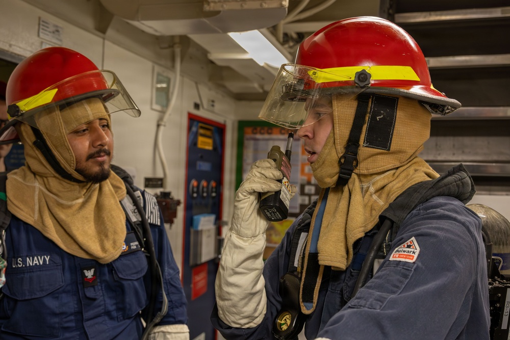 Damage Control Training Team Drill aboard the USS Gonzalez (DDG 66)