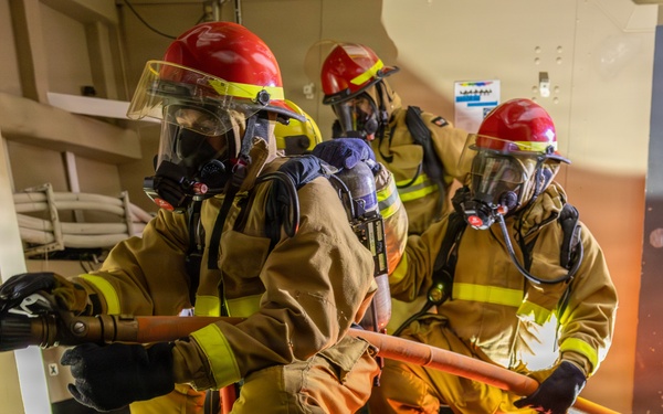 Damage Control Training Team Drill aboard the USS Gonzalez (DDG 66)