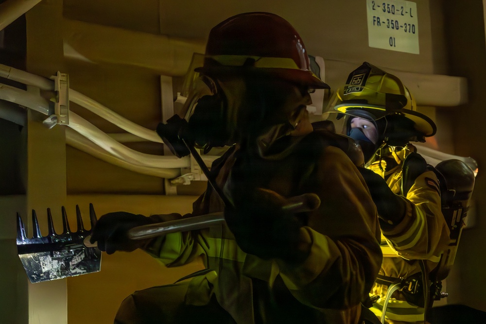 Damage Control Training Team Drill aboard the USS Gonzalez (DDG 66)