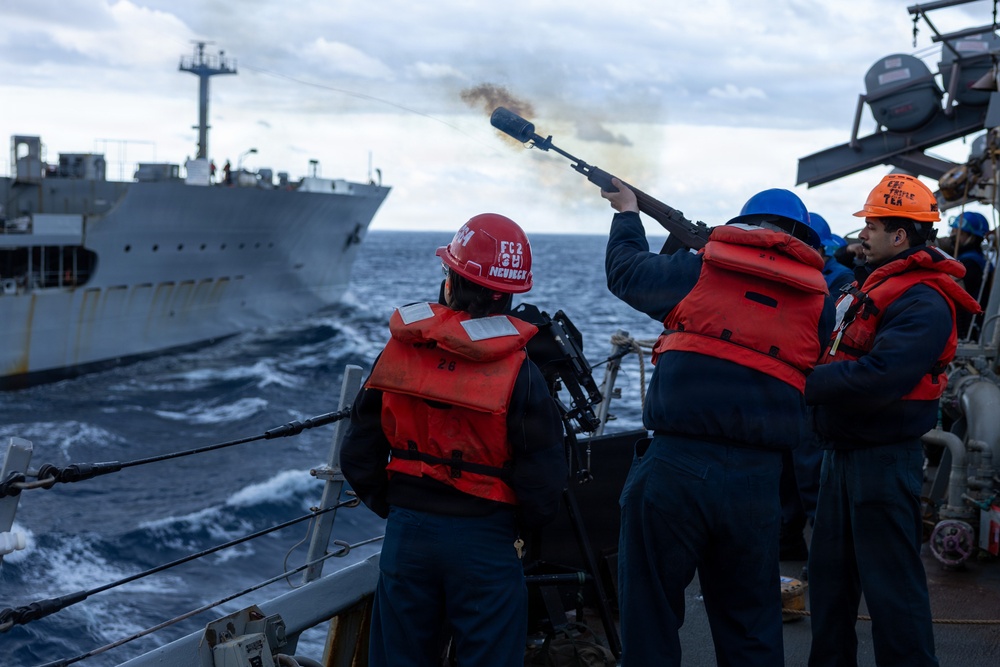 Replenishment-at-Sea aboard the USS Gonzalez (DDG 66)