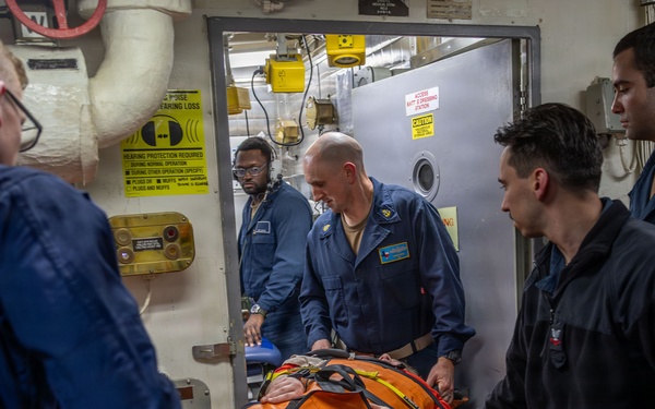 Medical Training Team Drill aboard the USS Gonzalez (DDG 66)