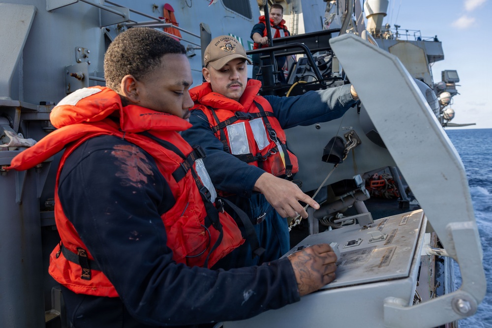 Routine Maintenance aboard the USS Gonzalez (DDG 66)