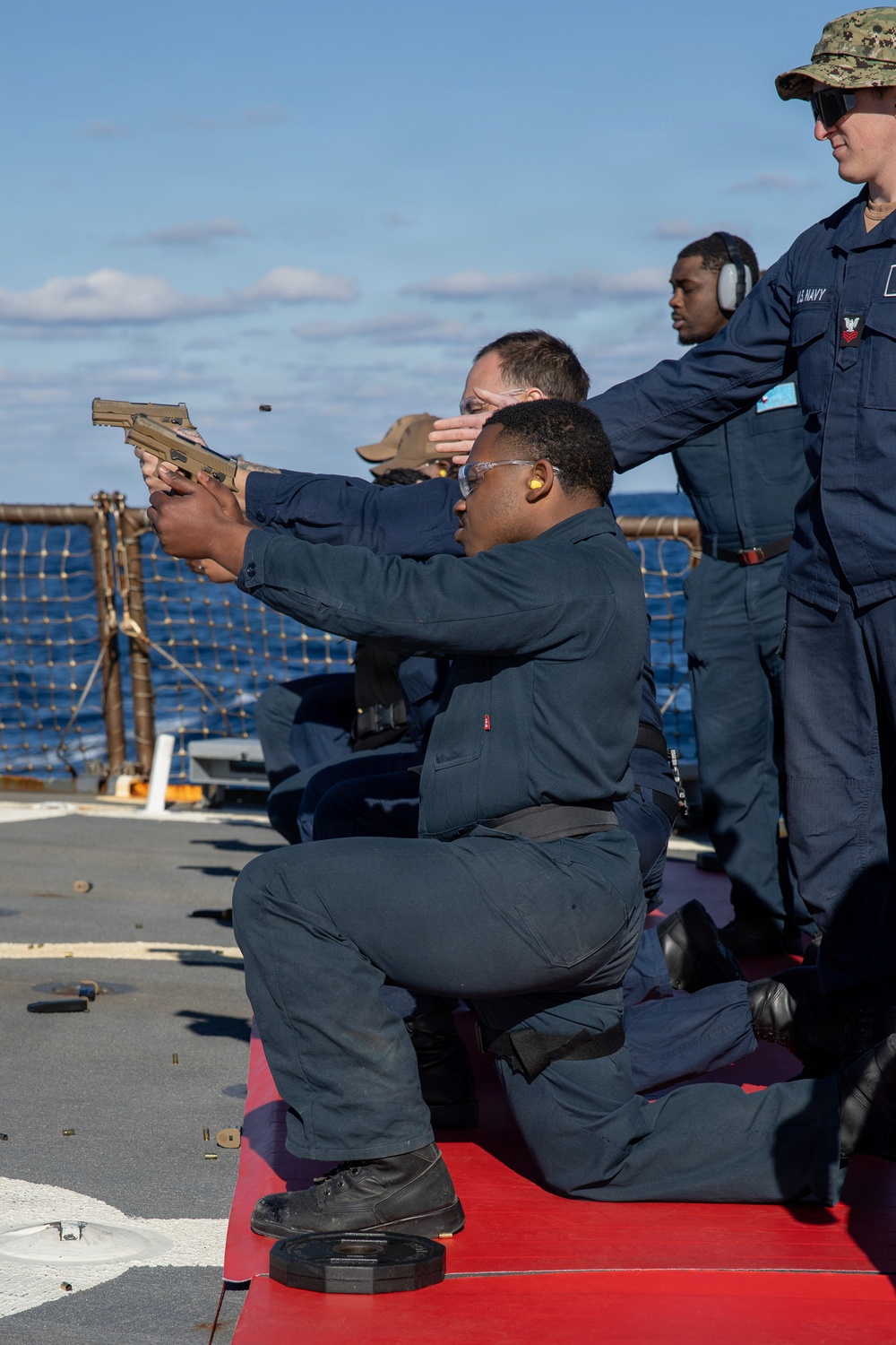 Small Arms Qualification aboard the USS Gonzalez (DDG 66)