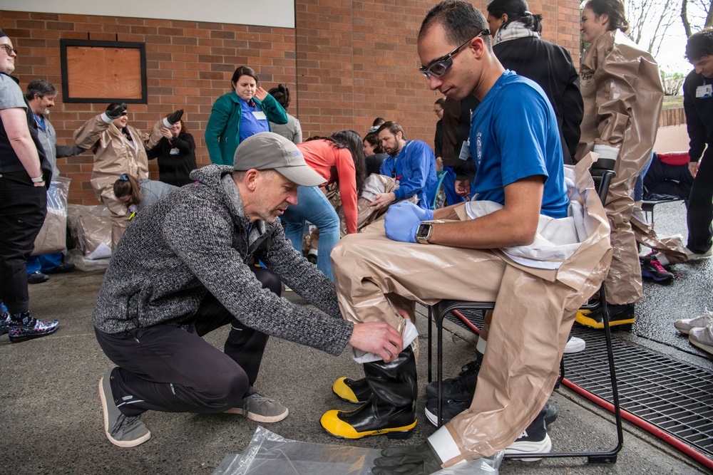 Oregon 102nd CERFP trains alongside Portland Providence Medical Center staff