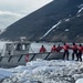 USCGC Polar Star (WAGB 10) supports the installation of a pier in McMurdo Station during Operation Deep Freeze 2026