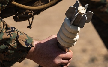 U.S. Marines with 12th LCT Fire 81mm Mortars During a CALFEX