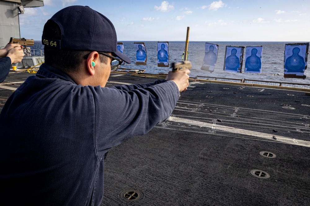 USS Gettysburg (CG-64) conducts live fire exercise