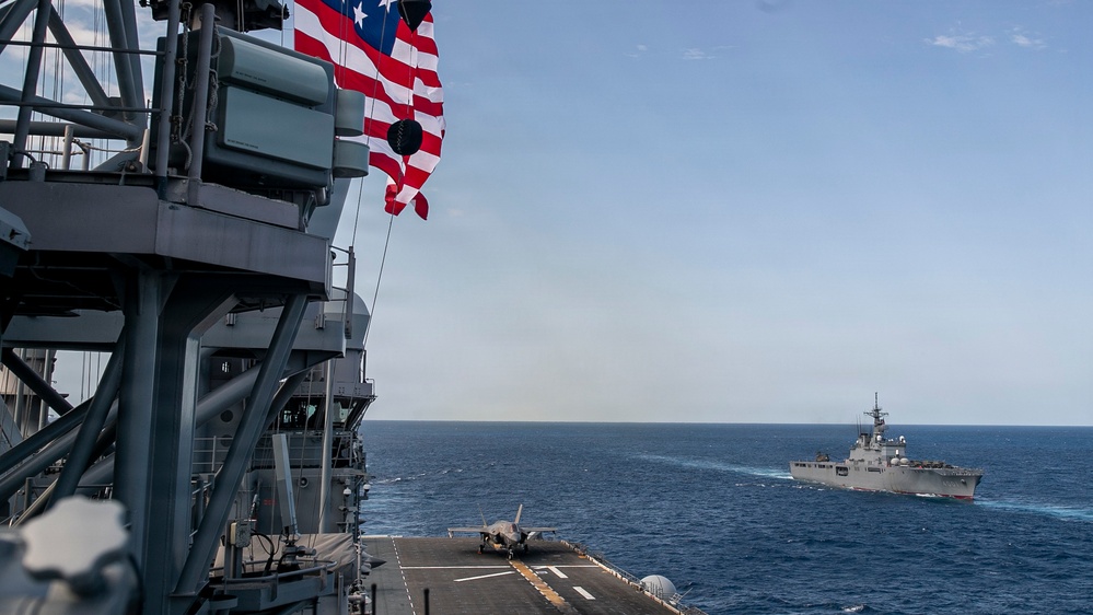 USS Tripoli Conducts Group Sail Operations during Exercise Iron Fist
