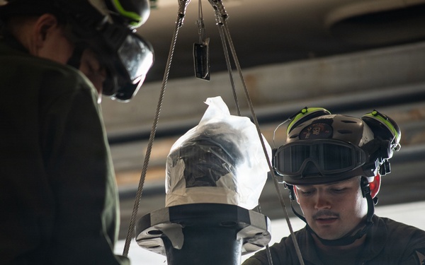 31st Marine Expeditionary Unit Performs Aircraft Maintenance aboard USS New Orleans (LPD 18)