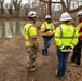 USACE Omaha District Rapid Response Technical Center of Expertise team assesses remediation areas at Potomac Interceptor collapse site