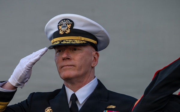 C3F Attends USS Hector A. Cafferata Jr. (ESB-8) Christening Ceremony