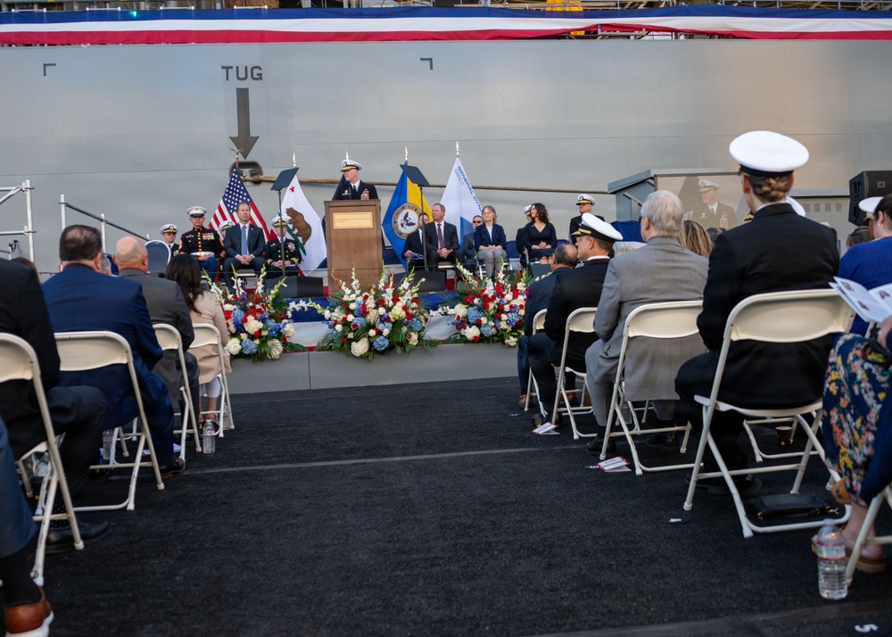 C3F Attends USS Hector A. Cafferata Jr. (ESB-8) Christening Ceremony