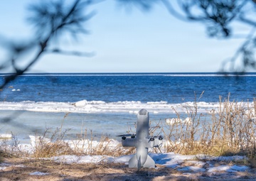 A civilian industry vendor pilots an air defense effector during Digital Shield 2.0 in Estonia on March 5, 2026.