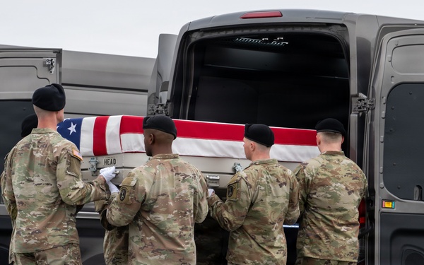 Army Maj. Jeffery R. O’Brien honored in dignified transfer March 7