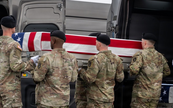 Army Chief Warrant Officer 3 Robert M. Marzan honored in dignified transfer March 7