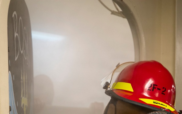 USS Tripoli Conducts Damage Control Drill