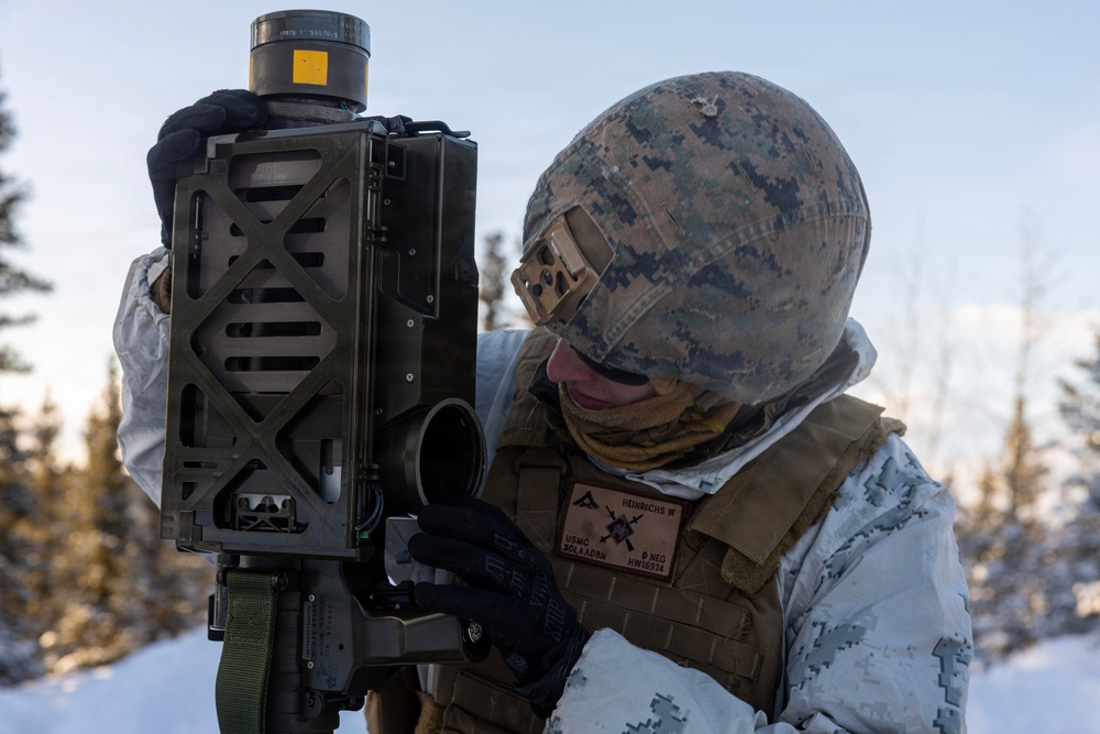 US Marines conduct OP6 Stinger live-fire exercise during ARCTIC EDGE 2026