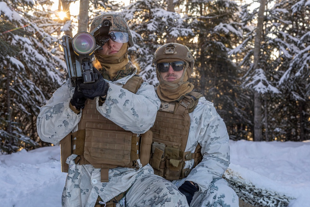 US Marines conduct OP6 Stinger live-fire exercise during ARCTIC EDGE 2026