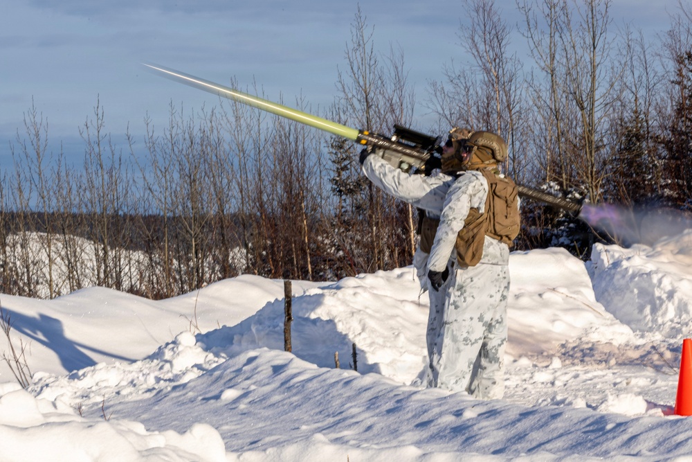 US Marines conduct OP6 Stinger live-fire exercise during ARCTIC EDGE 2026