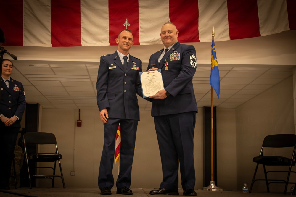 The 179th Cyberspace Wing Held a Retirement Ceremony for Chief Master Sgt. Brandon Boos