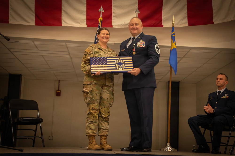 The 179th Cyberspace Wing Held a Retirement Ceremony for Chief Master Sgt. Brandon Boos