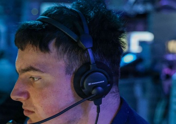 Arleigh Burke-class guided-missile destroyer USS John Finn (DDG 113) supports Operation Epic Fury