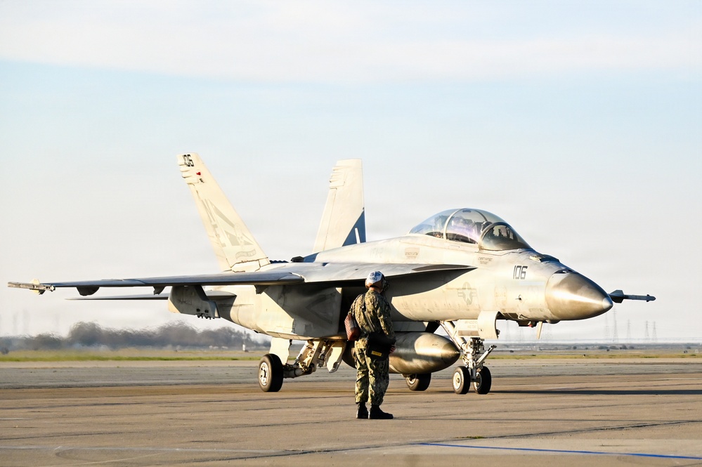 U.S. Navy Aircraft Arrive at Moffett Field for SBLX Week
