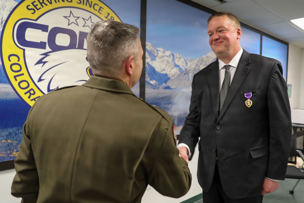 Former Colorado Army National Guard member awarded Purple Heart