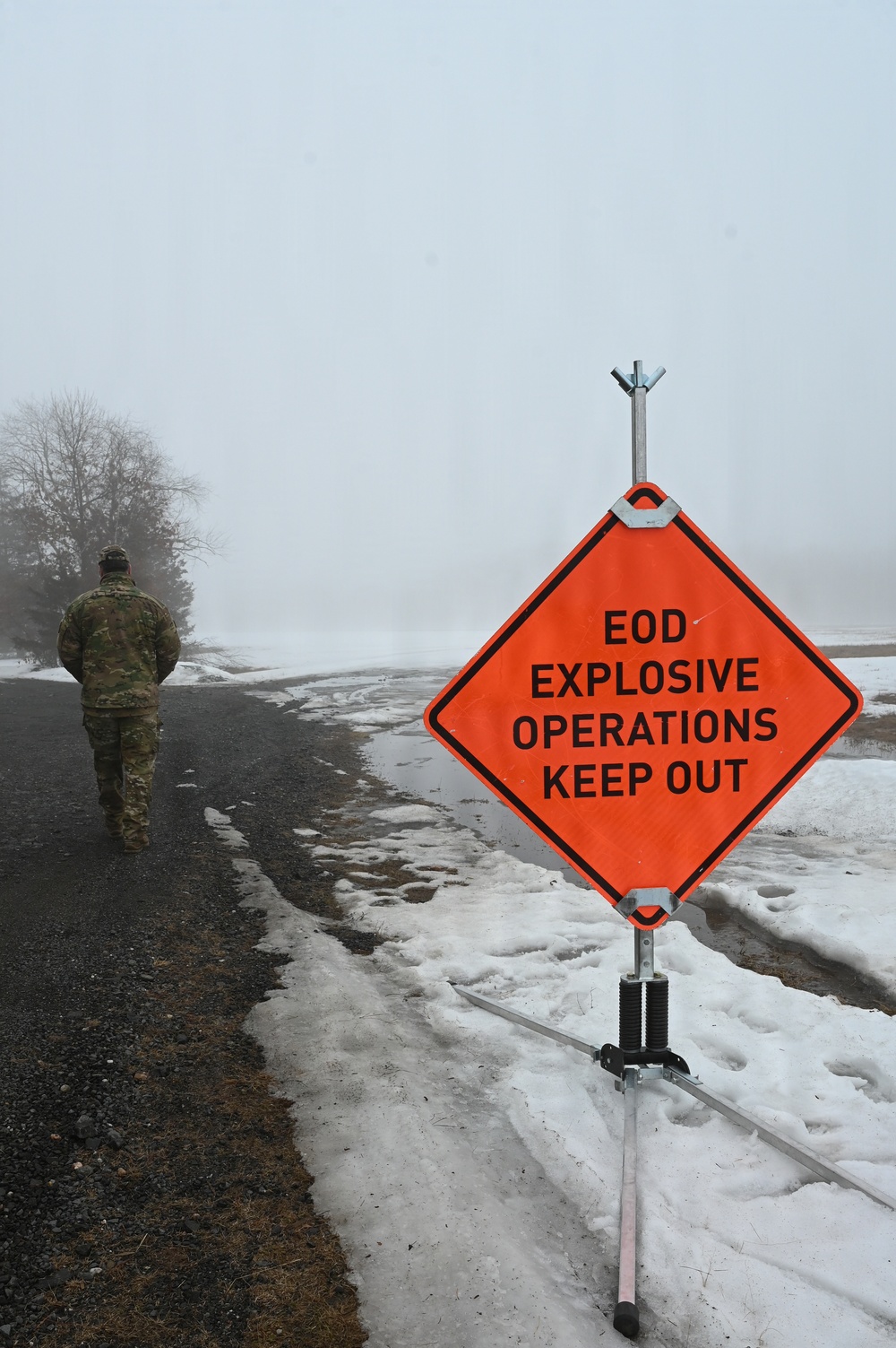 104th Fighter Wing Explosive Ordinance Disposal team conducts monthly detonation training