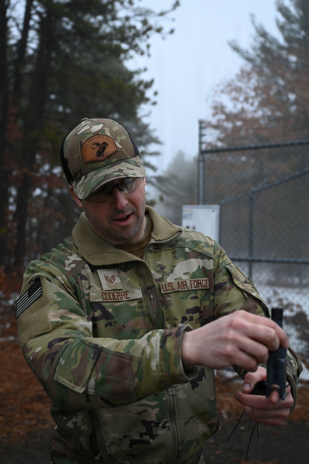 104th Fighter Wing Explosive Ordinance Disposal team conducts monthly detonation training