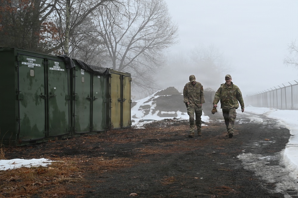 104th Fighter Wing Explosive Ordinance Disposal team conducts monthly detonation training