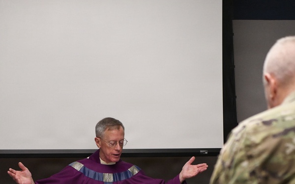 New Massachusetts States Defense Force Chaplain brings Catholic services back to Barnes